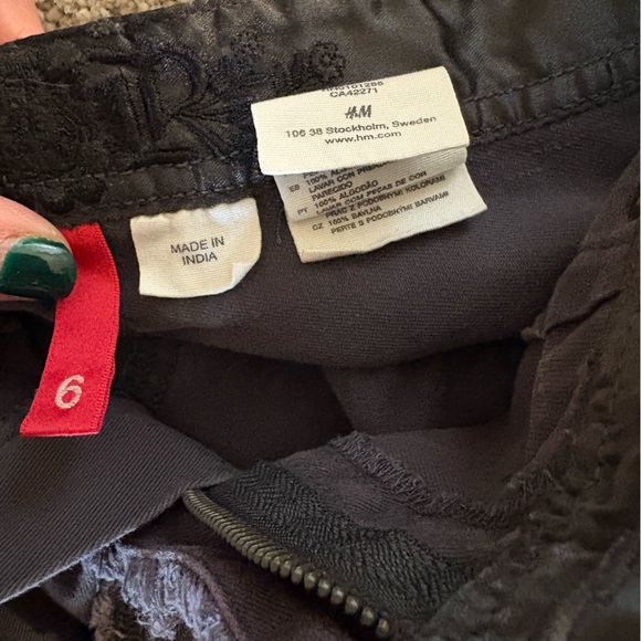 H&M Dark Navy Panelled A-Line Skirt - Picture 8 of 9